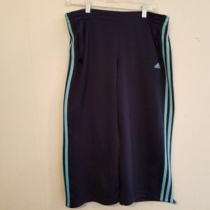 Adidas wide leg workout capris